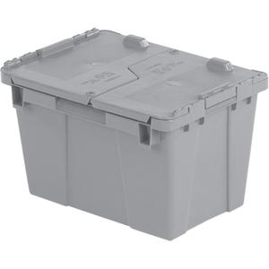 Flipak® Polyethylene Plastic (PE) Distribution Containers - Grey, 9.7", 15.2", 10.9", 15.2 x 10.9, 12.8 x 7.8, 0.6, 4.0:1