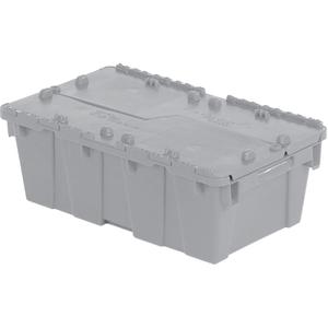 Flipak® Polyethylene Plastic (PE) Distribution Containers - Grey, 7.3", 19.7", 11.8", 19.7 x 11.8, 16.9 x 9.3, 0.7, 3.0:1