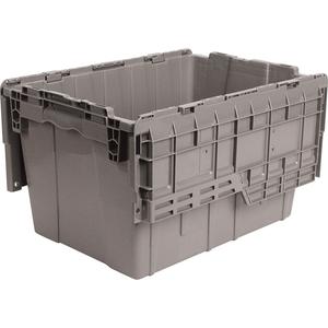 Flipak® Polyethylene Plastic (PE) Distribution Containers - Grey, 12.9", 21.8", 15.2", 1.8, 4.0:1, 21.8" x 15.2"