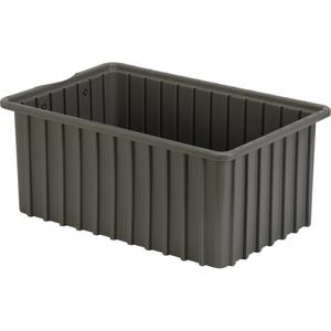 Divider Box® Containers - Grey, Red, Light Blue, Polyethylene, 7", 16.5", 10.9", 15.0 x 9.3 x 7.0, 0.51