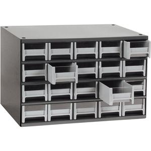 Modular Parts Cabinets - 2-1/16", 17", 10-9/16", Grey, Steel, 20, 10.5625", 2.0625", 3.1875"