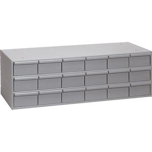 Industrial Drawer Cabinets - 12-7/8", 33-3/4", 11-3/4", 18, Grey, Steel, 11.25", 3.5", 5.375"