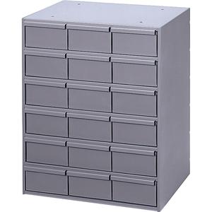 Industrial Drawer Cabinets - 21-1/4", 17-1/4", 11-5/8", 18, Grey, Steel, 11.25", 2.75", 5.375"