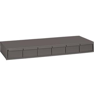 Industrial Drawer Cabinets - 4", 33-3/4", 11-5/8", 6, Grey, Steel, 11.25", 2.75", 5.375"