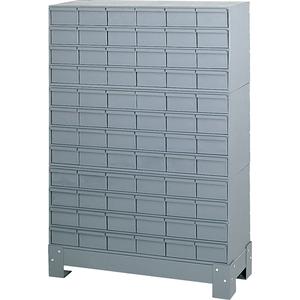 Industrial Drawer Cabinet With Base - 48-1/8", 34-1/8", 12-1/4", 72, Grey, Steel, 11.25", 2.75", 5.375"