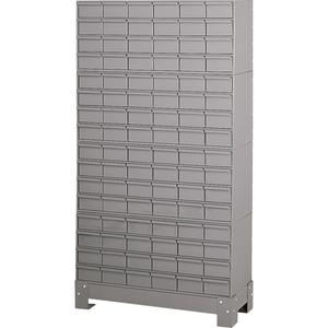 Industrial Drawer Cabinet With Base - 62-1/2", 34-1/8", 12-1/4", 96, Grey, Steel, 11.125", 2.75", 5.75"