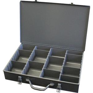 Adjustable Compartment Boxes - 2", 13-3/8", 9-1/4", Variable, Grey, Steel, Small