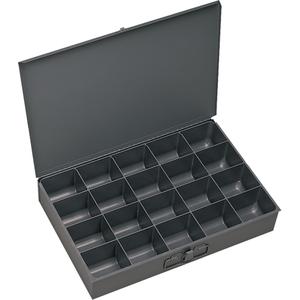 Compartment Scoop Boxes - 3", 18", 12", 20, Grey, Steel, Large