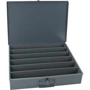 Compartment Steel Scoop Boxes - 18.34", 12.16", 3.16", 6 Horizontal, 18 11/32 x 12 5/32 x 3 5/32, Large