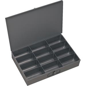Compartment Scoop Boxes - 2", 13 3/8", 9-1/4", 12, Grey, Steel, Small