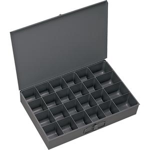 Compartment Scoop Boxes - 2", 13-3/8", 9-1/4", 24, Grey, Steel, Small