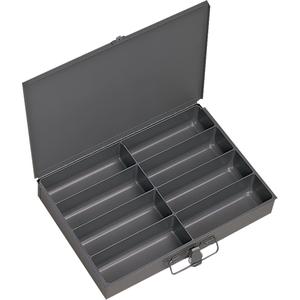 Compartment Scoop Boxes - 2", 13-3/8", 9-1/4", 8, Grey, Steel, Small