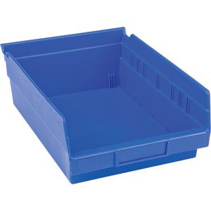 Plastic Shelf Bins - Blue, 15 lbs., 8-3/8", 11-5/8", 4"
