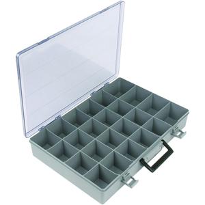 Compartment Case - 2-1/2", 15-1/2", 11-3/4", 24, Grey, Plastic
