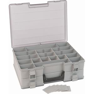 Compartment Case - 5", 15-1/2", 11-3/4", 48, Grey, Plastic