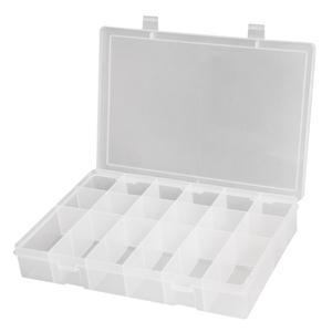 Compact Polypropylene Compartment Cases - 11", 6-3/4", 1-3/4", 18, 2.0625", 1.5625", 1.75"