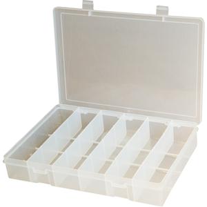 Compact Polypropylene Compartment Cases - 11", 6-3/4", 1-3/4", 6, 6.25", 1.5625", 1.75"