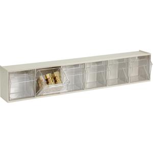 Tip-Out Bins Modular Storage System - 23-5/8", 3-5/8", 4-1/2", 6, Ivory, 3 1/2 x 2 5/8 x 3 3/4
