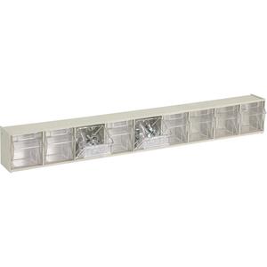 Tip-Out Bins Modular Storage System - 23-5/8", 2-1/2", 3-1/8", 9, Ivory, 2 3/16 x 1 3/4 x 2 1/2