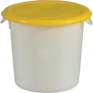 Round Storage Containers - White, 8-1/2", 7-4/5", 4 qt/3.79 L