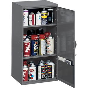 Utility Cabinet - 32-3/4", 19-7/8", 14-1/4", 2, Grey, Steel, 35 lbs., Welded (Assembled), 2 Adjustable