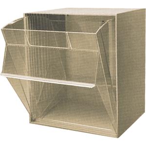 Tip-Out Bins Modular Storage System - 11-3/16", 11-7/8", 13-7/8", 1, Ivory, 11 1/16 x 8 7/8 x 13 5/8