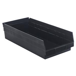 Conductive Shelf Bin - Black, 40 lbs., 8-3/8", 17-7/8", 4", 30158