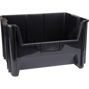 Recycled Shelf Bins - Black, 19.875", 19.875", 12.4375", 15.25, 15.25"