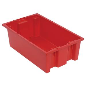 Stack & Nest Totes - Red, 6", 18", 11", 6, 18", 11", 15 1/4 x 9 3/8 x 5 7/8