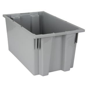 Stack & Nest Totes - Grey, 9", 18", 11", 9, 18", 11", 15 1/8 x 9 1/8 x 8 7/8