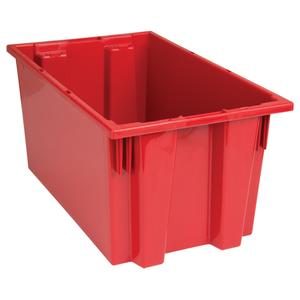 Stack & Nest Totes - Red, 9", 18", 11", 9, 18", 11", 15 1/8 x 9 1/8 x 8 7/8