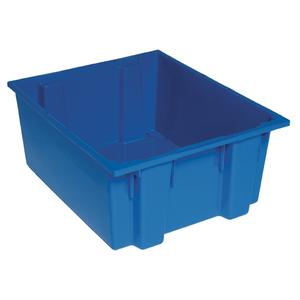 Stack & Nest Totes - Blue, 10", 23.5", 19.5", 10", 23.5", 19.5", 19 3/8 x 16 7/8 x 9 7/8