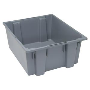 Stack & Nest Totes - Grey, 10", 23.5", 19.5", 10", 23.5", 19.5", 19 3/8 x 16 7/8 x 9 7/8