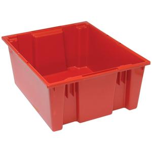 Stack & Nest Totes - Red, 10", 23.5", 19.5", 10", 23.5", 19.5", 19 3/8 x 16 7/8 x 9 7/8