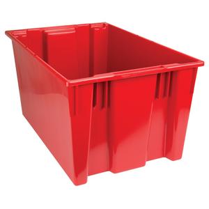 Stack & Nest Totes - Red, 15", 29.5", 19.5", 15", 29.5", 19.5", 25 1/8 x 16 5/8 x 14 7/8