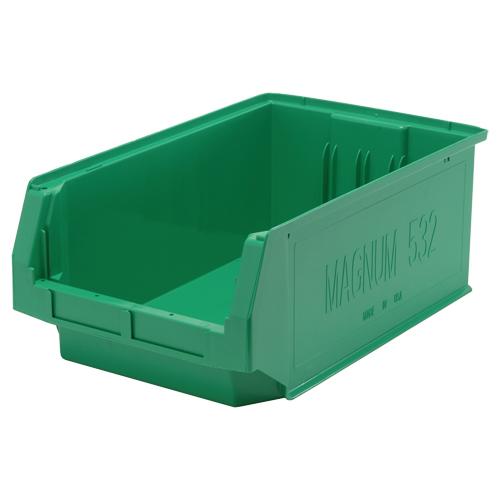 Giant Stacking Containers - Green, 12.375", 19.75", 7.875", 150 lbs., 12-3/8"