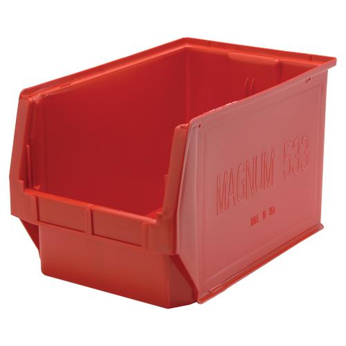 Giant Stacking Containers - Red, 12.375", 19.75", 11.875", 150 lbs., 12-3/8"