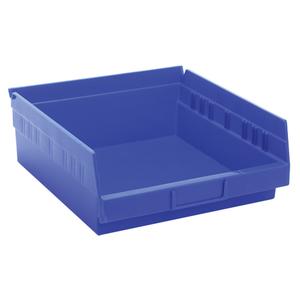 Shelf Bins - Blue, Red, Yellow, 30 lbs., 11-1/8", 11-5/8", 4", 30170