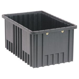 Conductive Dividable Grid Containers - Black, Polypropylene, 8", 10-7/8", 16-1/2"