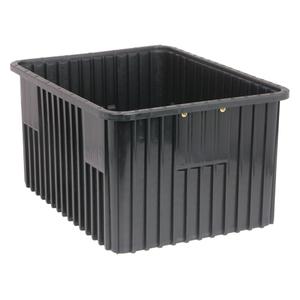 Conductive Dividable Grid Containers - Black, Polypropylene, 12", 17-1/2", 22-1/2"