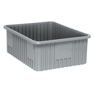 Divider Box® Containers - Grey, Red, Blue, Plastic, 8", 22.5", 17.5", 20.6 x 15.6 x 7.5, 1.32