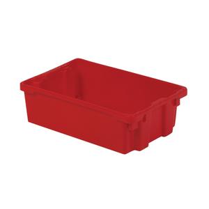 Polylewton Stack-N-Nest® Containers - Red, 6.2", 20.1", 13", 20.1 x 13.0, 18.5 x 11.5, 6.2", 0.6