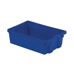 Polylewton Stack-N-Nest® Containers - Blue, 6.2", 20.1", 13", 20.1 x 13.0, 18.5 x 11.5, 6.2", 0.6
