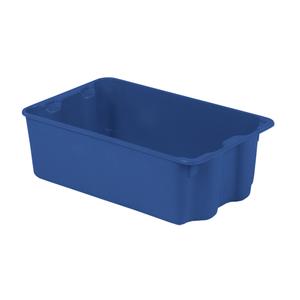 Polylewton Stack-N-Nest® Containers - Blue, 7.9", 24", 14.1", 24.0 x 14.1, 21.8 x 11.5, 7.9", 1.1