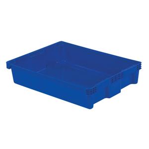 Polylewton Stack-N-Nest® Containers - Blue, 6.1", 29.6", 22.4", 29.6 x 22.4, 28.3 x 21.0, 6.1", 2.1