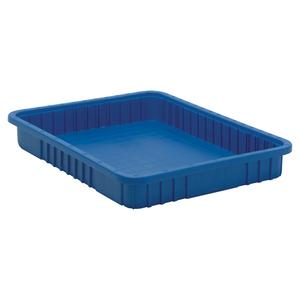 Divider Box® Containers - Blue, Red, Plastic, 3", 22.5", 17.5", 20.6 x 15.6 x 2.5, 0.44