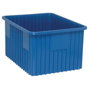 Divider Box® Containers - Blue, Red, Plastic, 12", 22.5", 17.5", 20.6 x 15.6 x 11.5, 2.03, M