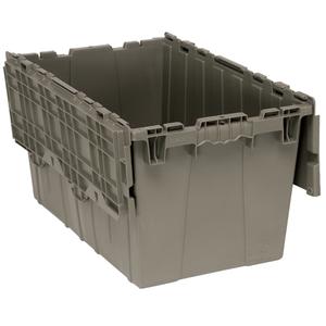 Attached-Top Distribution Container - Grey, 14-1/8", 16-1/4", 25-3/8"