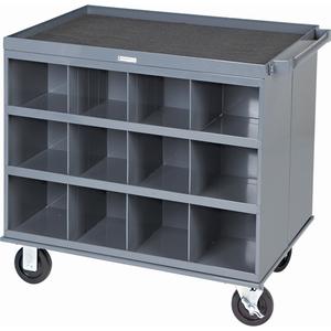 Heavy-Duty 2-Sided Mobile Carts/Work Stations - 1000 lbs., 34", 32", 24", All-Welded