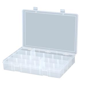Compact Compartment Cases - 13.125", 2.3125", 9", 24, Clear, Polypropylene